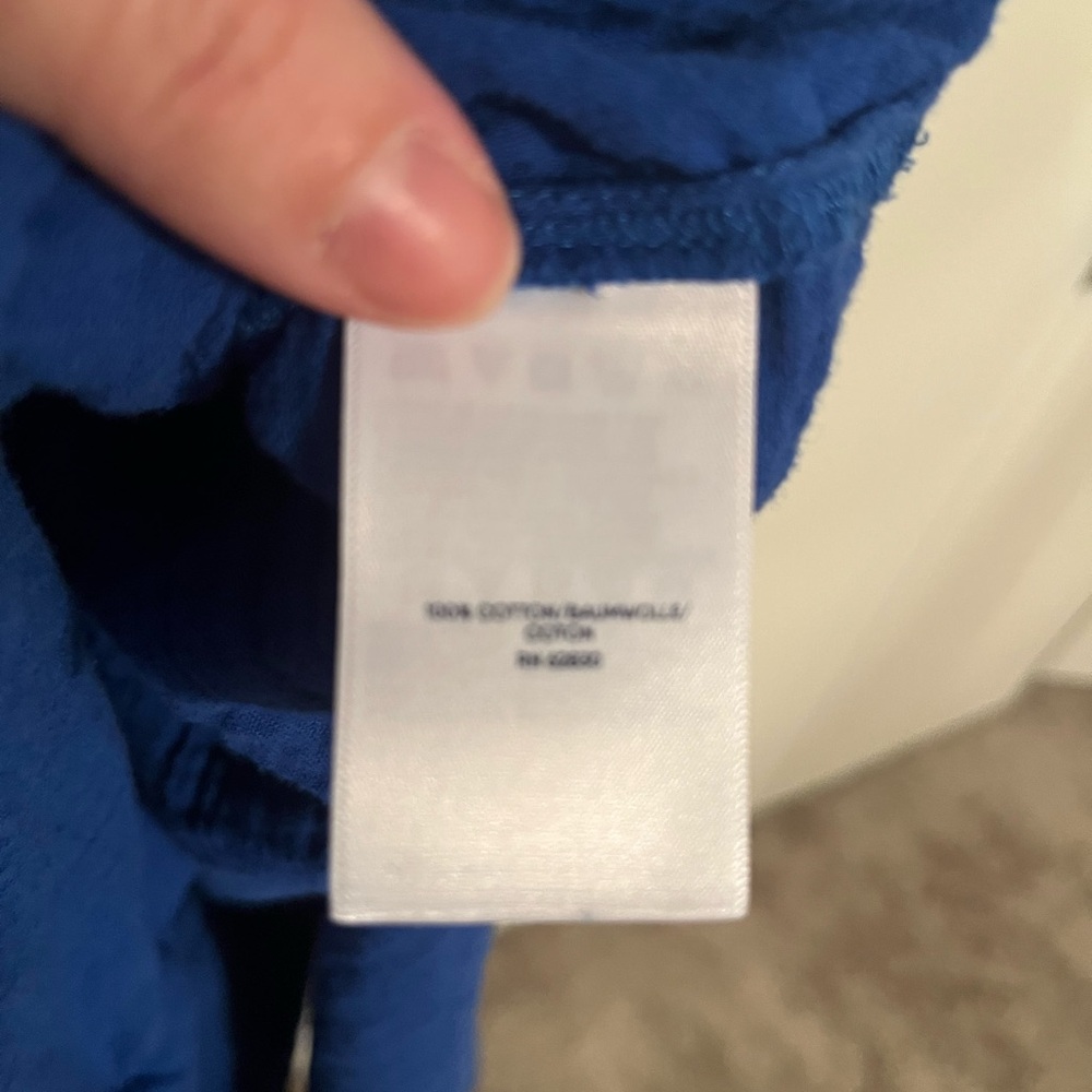 Lands End medium women’s 100% cotton Blue Maxi Dress - Picture 4 of 15